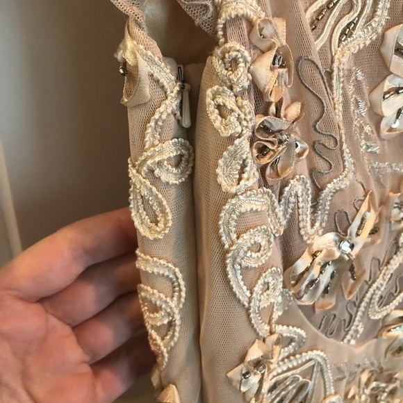 Sue Wong Beige Cocktail Dress Size 6 - Picture 8 of 16